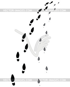 Trail of  shoes prints - vector clip art