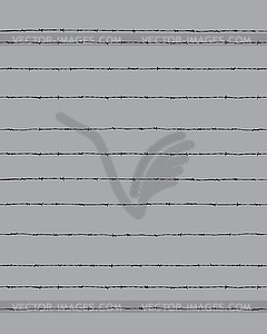 Black silhouette of the barbed wire  - vector clipart