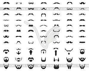  beards and mustache - vector image