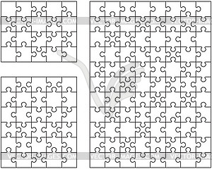 Пазлы, отдельные кусочки - изображение в формате EPS