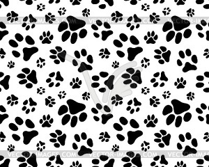 Seamless of paws - vector image