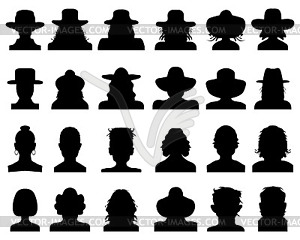 Silhouettes of avatars - vector clipart