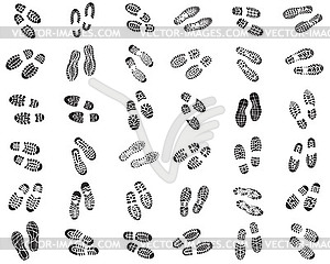 Various prints of shoes - vector clipart