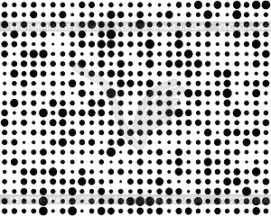 Бесшовный фон с черными кругами - векторный графический клипарт