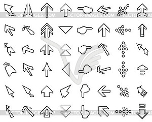  Arrows signs isolated  - vector clipart