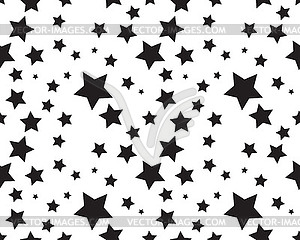  Черные звезды, произвольных размеров, бесшовные  - векторизованное изображение