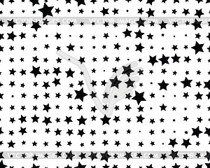 Seamless pattern with black stars  - vector image