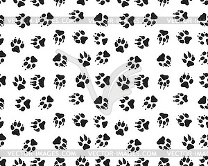 Черные силуэты следов собак - стоковый векторный клипарт