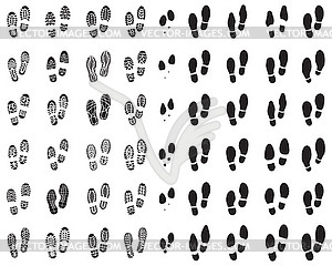 Various prints of shoes - vector clipart