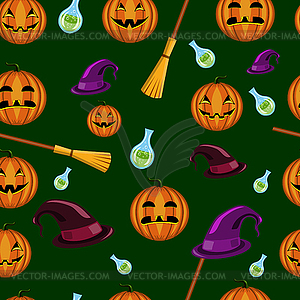 Halloween seamless pattern - vector clipart