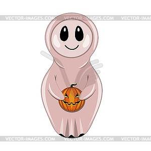 Nested doll ghost Halloween - vector image