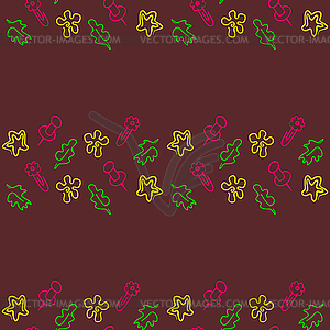 Doodle seamless pattern Back to school - vector clip art
