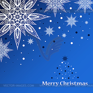 Greeting card with Christmas tree - vector clipart