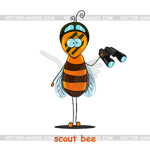 Scout bee - vector clipart