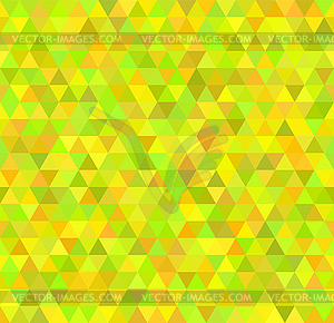 Seamless pattern of colored triangles yellow - stock vector clipart