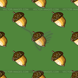 Seamless pattern with hazelnuts- - vector clipart