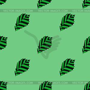 Бесшовные узор с листьями - векторизованное изображение