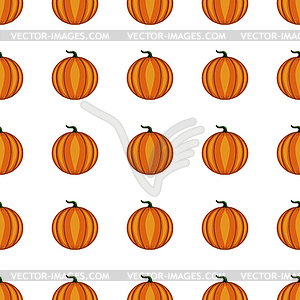 Seamless pattern with pumpkin - vector image