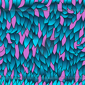 Seamless pattern with blue leaves - vector clipart