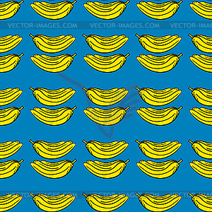 Seamless pattern with banana - vector image