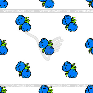 Seamless pattern with berry- - vector image