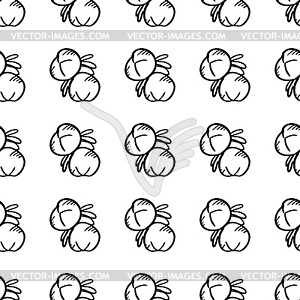 Seamless pattern with blueberry- - vector clipart