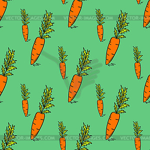 Seamless pattern with carrot- - vector clip art