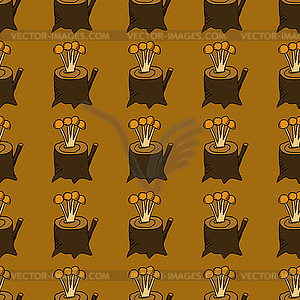 Seamless pattern with mushrooms- - vector clip art