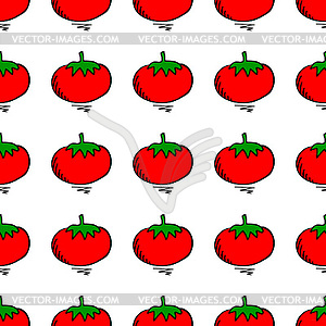 Бесшовные psttern с томат- - клипарт в векторном виде