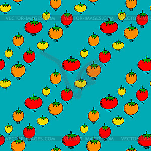 Seamless psttern with tomato- - vector clipart