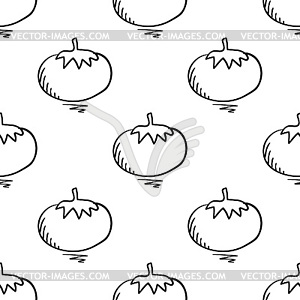 Seamless psttern with tomato- - vector clip art