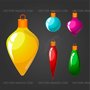 Set of Christmas toys - vector clipart