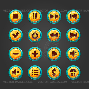 Set of button for game design- - vector clipart