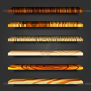 Деревянные полки - векторный клипарт
