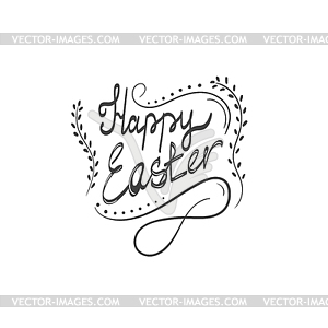 Card with Happy Easter lettering- - vector clip art