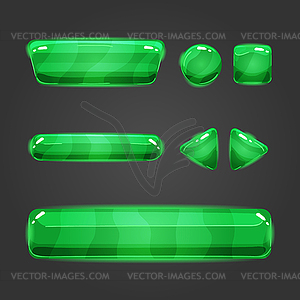 Set of button for game design -  - color vector clipart