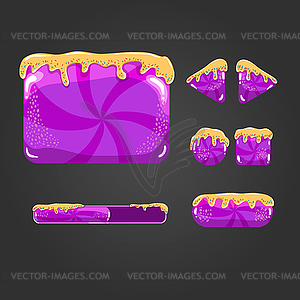 Sweet cartoon user interface games- - vector image