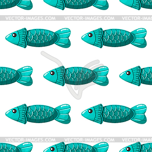 Seamless pattern with fish - vector image