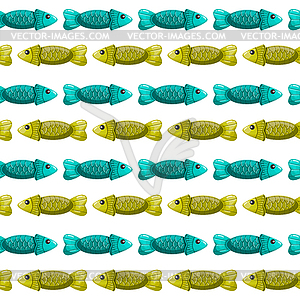 Seamless pattern with fish- - vector clipart