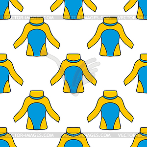 Seamless pattern with thermal underwear - vector image