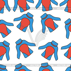 Seamless pattern with thermal underwear- - vector clip art