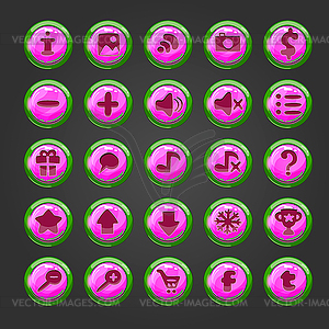 Big set of button for game design- - vector clipart