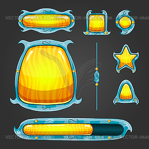 Fantastic game user interface assets - royalty-free vector clipart