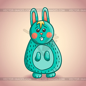 Cute cartoon bunny  - vector clip art