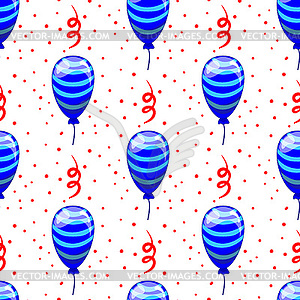 Seamless pattern with cute cartoon balloons  - vector clip art