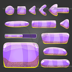 Big set of shiny button - vector clip art