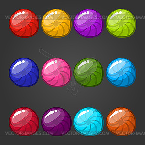 Big set with cartoon shiny bubbles - vector image