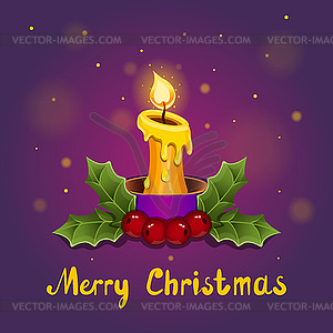 Christmas greeting card - vector clip art