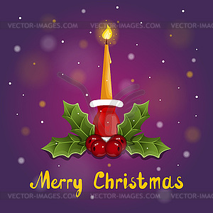 Christmas greeting card - vector clip art