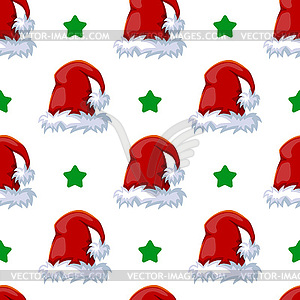 Seamless pattern with winter hat - vector clipart